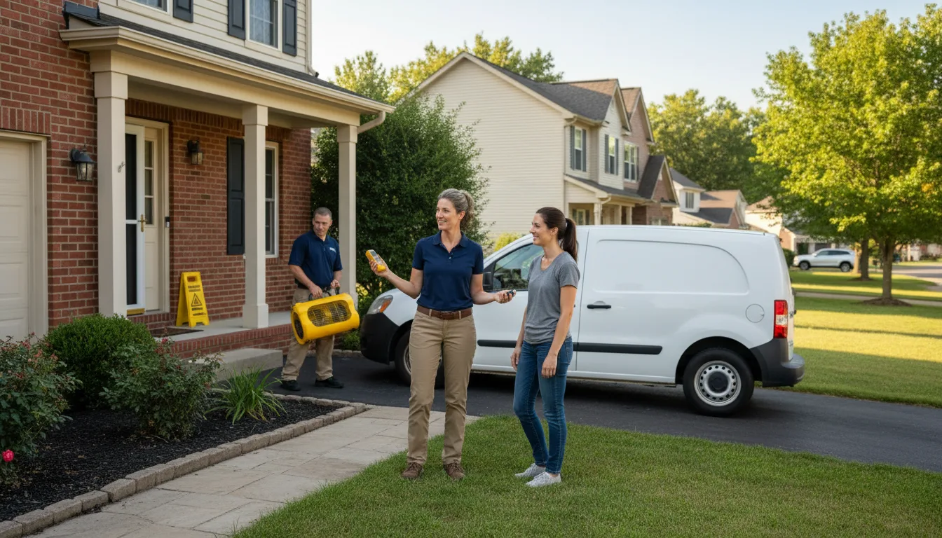 Residential water damage restoration in Pineville, NC